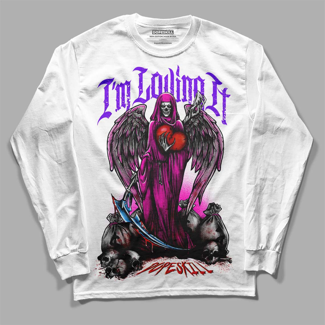 Dunk Low GS “Active Fuchsia” DopeSkill Long Sleeve T-Shirt New I'm Loving It Graphic Streetwear - White