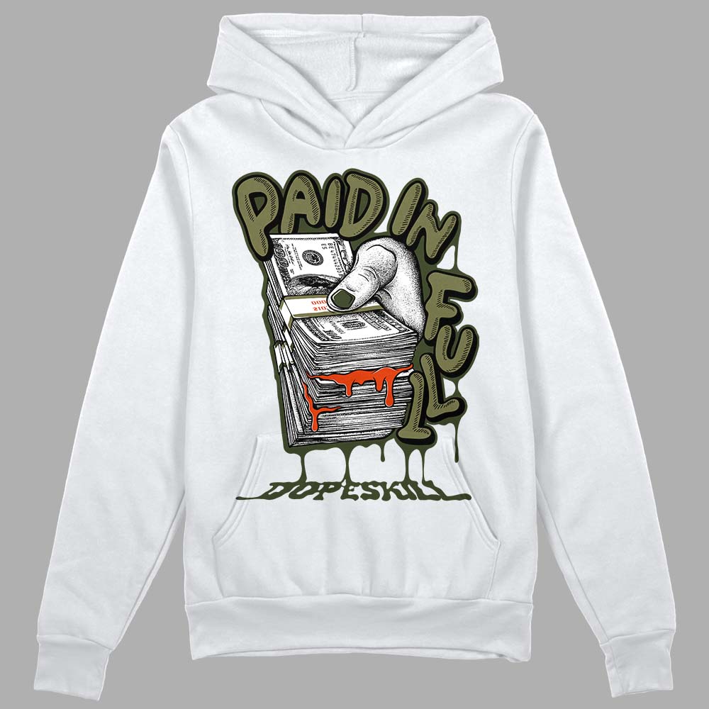 Olive Sneakers DopeSkill Hoodie Sweatshirt Paid In Full Graphic Streetwear - White