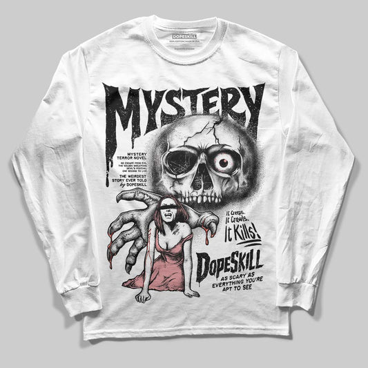 Harris Tweed x Wmns Dunk Low 'Black Phantom' DopeSkill Long Sleeve T-Shirt Mystery Ghostly Grasp Graphic Streetwear - White 