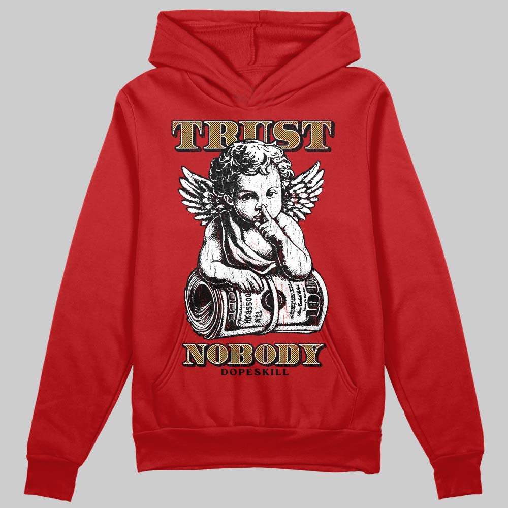 Red Sneakers DopeSkill Hoodie Trust Nobody Graphic Streetwear - Red