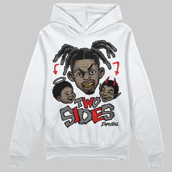 Grey Sneakers DopeSkill Hoodie Two Sides Graphic Streetwear - White
