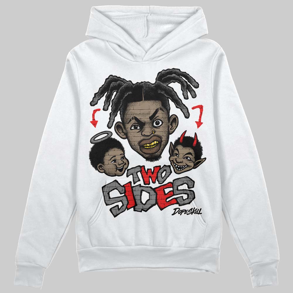 Grey Sneakers DopeSkill Hoodie Two Sides Graphic Streetwear - White