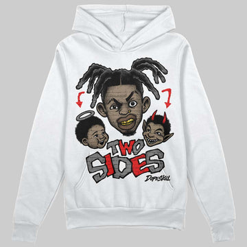 Grey Sneakers DopeSkill Hoodie Two Sides Graphic Streetwear - White