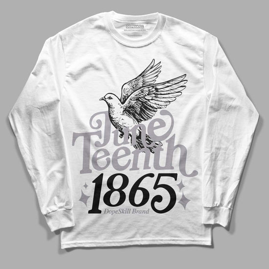 Jordan 2 Cement Grey DopeSkill Long Sleeve T-Shirt Juneteenth 1865 Graphic Streetwear - White