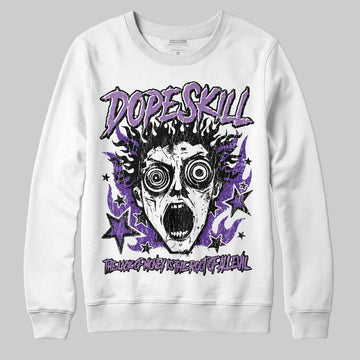 PURPLE Sneakers DopeSkill Sweatshirt Root of Evil Graphic Streetwear - White
