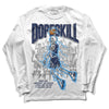 Jordan Spiz’ike Low “White/Obsidian” DopeSkill Long Sleeve T-Shirt Thunder Dunk Graphic Streetwear - WHite