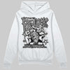 Jordan 10 Retro Shadow (2025) DopeSkill Hoodie Sweatshirt Distorted Realms Graphic Streetwear - White