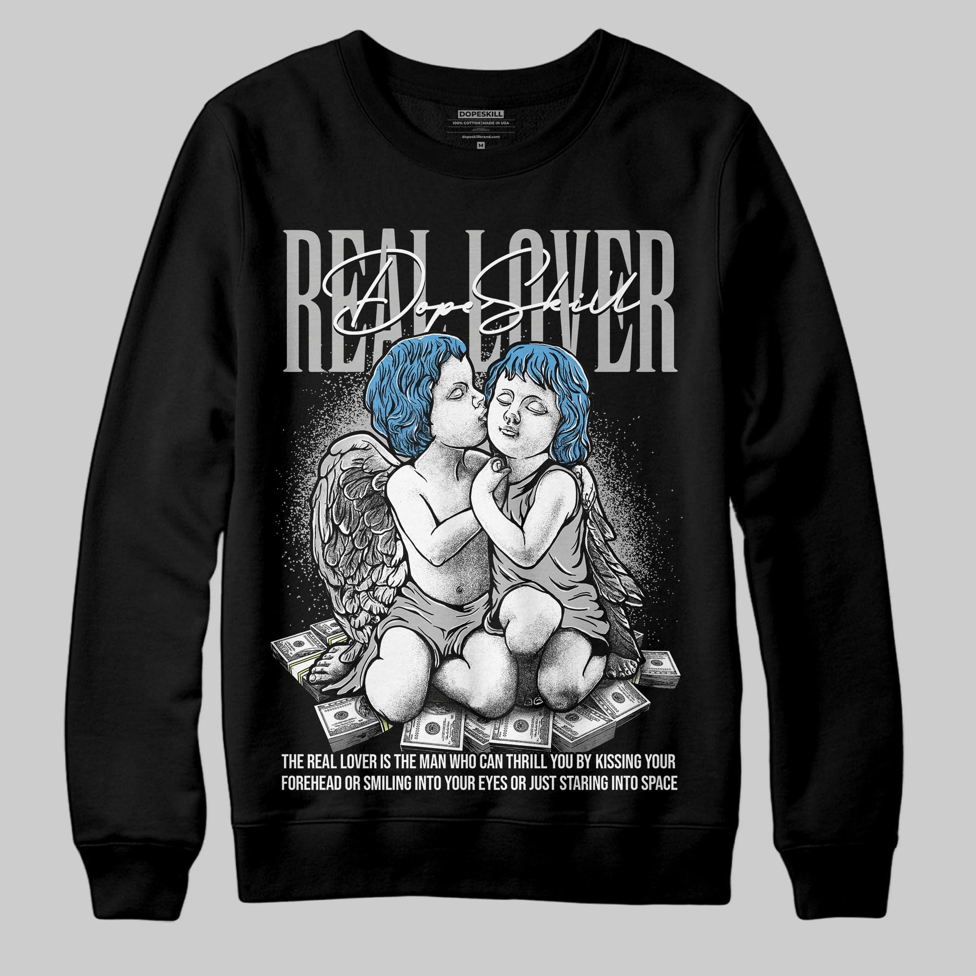 Jordan 10 OG “Steel” DopeSkill Sweatshirt Real Lover Graphic Streetwear - Black