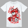 Jordan 4 Retro Red Cement DopeSkill T-Shirt Smile Through The Pain Graphic Streetwear - White