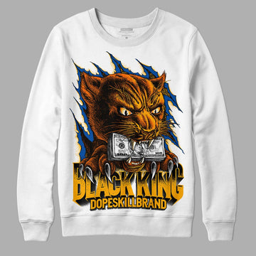 Dunk Blue Jay and University Gold DopeSkill Sweatshirt Black King Graphic Streetwear - White