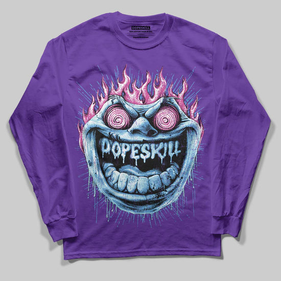 PURPLE Sneakers DopeSkill Long Sleeve T-Shirt Hellfire Graphic Streetwear - Purple
