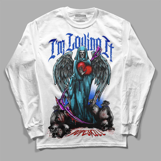 Dunk Low Argon DopeSkill Long Sleeve T-Shirt New I'm Loving It Graphic Streetwear - White 