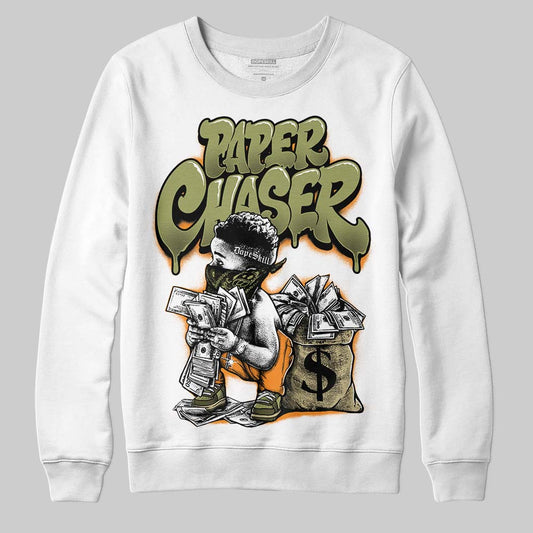 Olive Sneakers DopeSkill Sweatshirt Paper Chaser Boy Graphic Streetwear - White