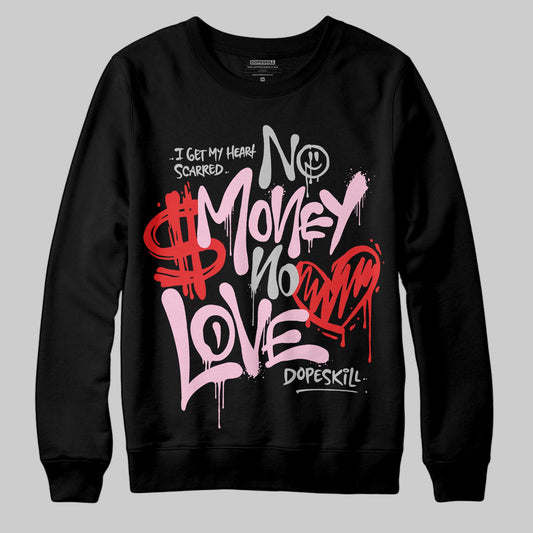 Awake NY x Air Jordan 5 Arctic Pink DopeSkill Sweatshirt No Money No Love Typo Graphic Streetwear - Black