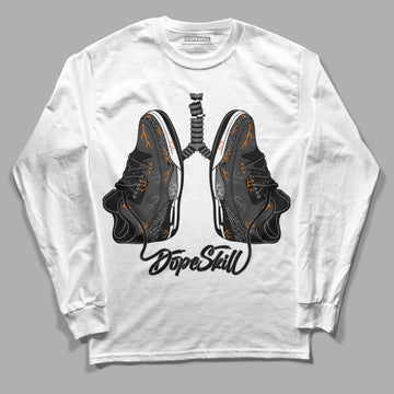 Jordan 3 Retro 'Fear Pack' DopeSkill Long Sleeve T-Shirt Breathe Graphic Streetwear - White