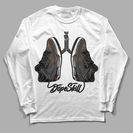 Jordan 3 Retro 'Fear Pack' DopeSkill Long Sleeve T-Shirt Breathe Graphic Streetwear - White