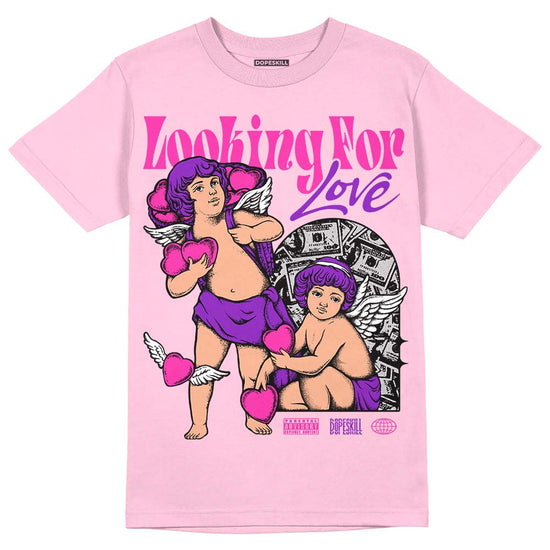 Pink Sneakers DopeSkill Pink T-Shirt Looking For Love Graphic Streetwear