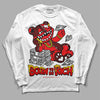 Jordan 4 Red Thunder DopeSkill Long Sleeve T-Shirt Born To Be Rich Graphic Streetwear - White