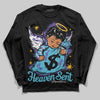 Jordan 8 Retro 'Aqua' 2025 DopeSkill Long Sleeve T-Shirt Heaven Sent Graphic Streetwear - Black
