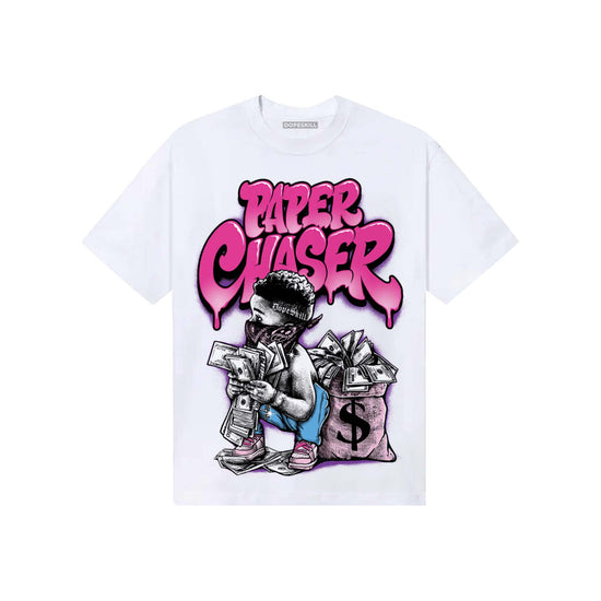 Pink Sneakers DopeSkill T-Shirt Paper Chaser Boy Graphic Streetwear  White