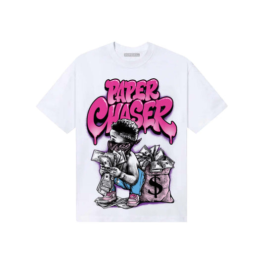Pink Sneakers DopeSkill T-Shirt Paper Chaser Boy Graphic Streetwear  White