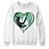 Jordan 1 High OG Green Glow DopeSkill Sweatshirt Heart Jordan 1 Graphic Streetwear - White