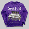 Jordan 12 “Field Purple” DopeSkill Long Sleeve T-Shirt New Seek First Graphic Streetwear - Purple