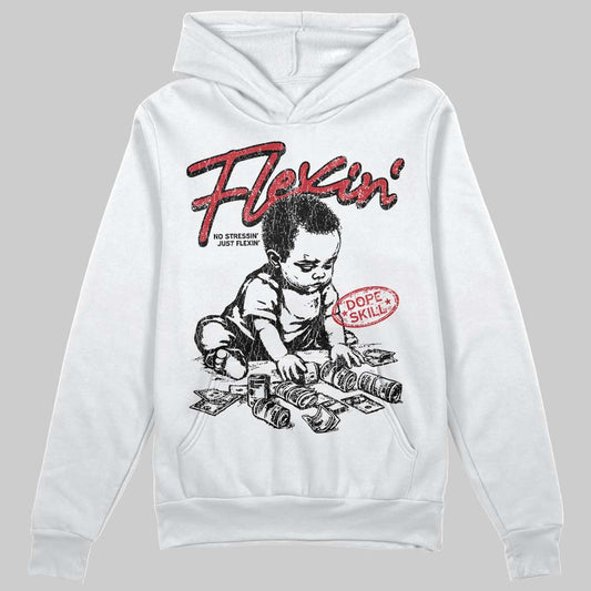Jordan 1 Low OG "Chicago" DopeSkill Hoodie Sweatshirt Flexin' Graphic Streetwear - White