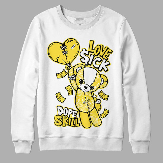 Jordan 11 Low 'Yellow Snakeskin' DopeSkill Sweatshirt Love Sick Graphic Streetwear - White