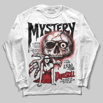 Jordan 1 High OG “Ruby” DopeSkill Long Sleeve T-Shirt Mystery Ghostly Grasp Graphic Streetwear - White
