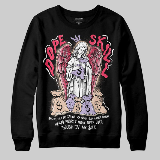 Jordan 5 Low “Peanut Butter Jelly” DopeSkill Sweatshirt Angels Graphic Streetwear - Black