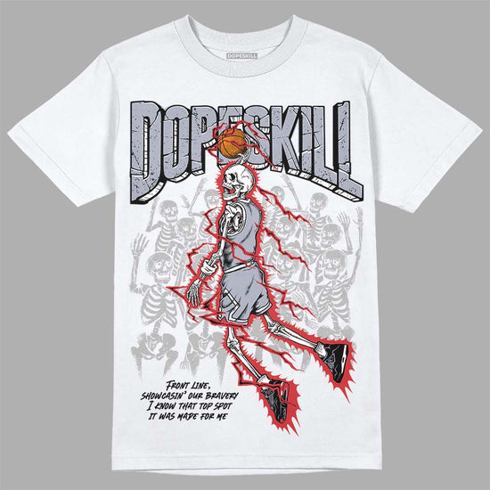 Jordan 4 “Bred Reimagined” DopeSkill T-Shirt Thunder Dunk Graphic Streetwear - White 