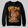 Jordan 12 Retro Black Taxi DopeSkill Sweatshirt False Love Graphic Streetwear - Black