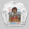 Black and White Sneakers DopeSkill Long Sleeve T-Shirt All Hustle No Luck Graphic Streetwear - White 