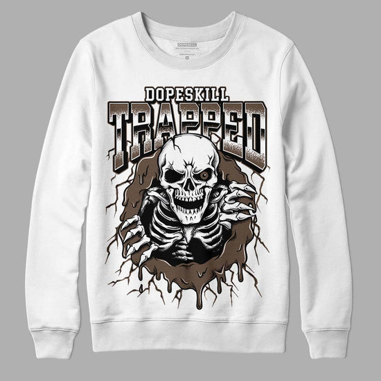 Jordan 1 Retro High OG Palomino DopeSkill Sweatshirt Trapped Halloween Graphic Streetwear - White 