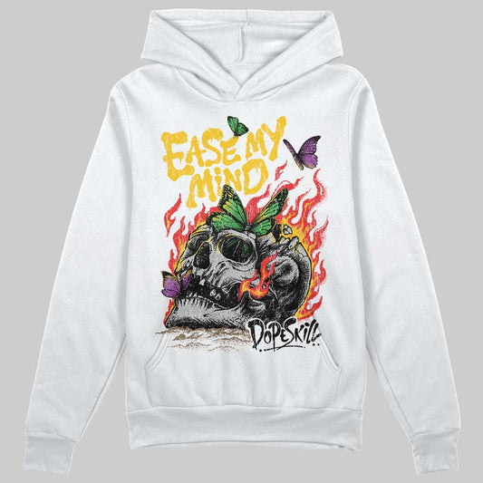 Yellow Sneakers DopeSkill Hoodie Sweatshirt Ease My Mind Graphic Streetwear - White