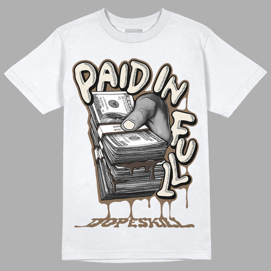 Travis Scott x Air Jordan 1 Low OG “Reverse Mocha” DopeSkill T-Shirt Paid In Full Graphic Streetwear - White  