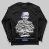 Royal Blue Sneakers DopeSkill Long Sleeve T-Shirt Scared Money Don't Make No Money Graphic Streetwear - black