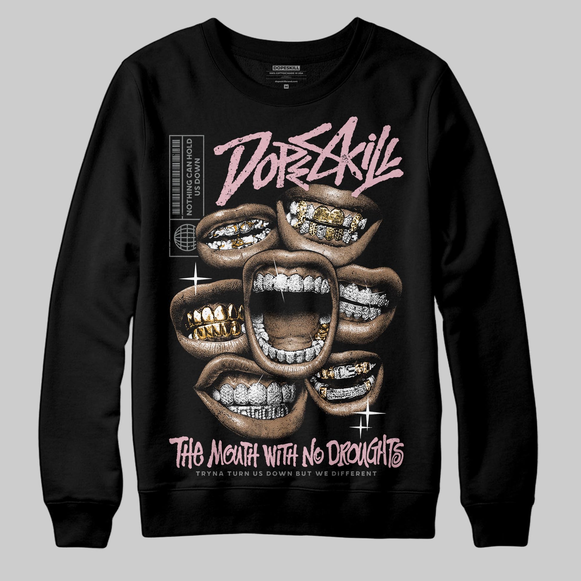 Air Max 95 OG “Pink Foam” DopeSkill Sweatshirt The Mouth With No Droughts Graphic Streetwear - Black