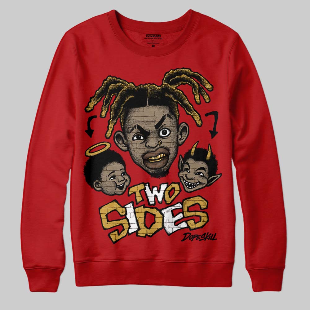 Red Sneakers DopeSkill Sweatshirt Two Sides Graphic Streetwear - Red