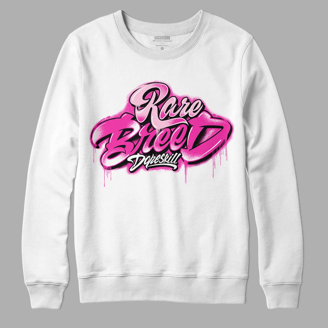 Pink Sneakers DopeSkill Sweatshirt Rare Breed Type Graphic Streetwear - White