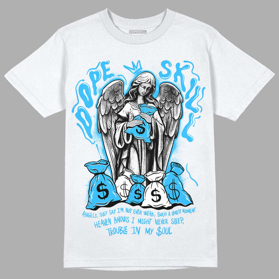 Jordan 1 High Retro OG “University Blue” DopeSkill T-Shirt Angels Graphic Streetwear - White 