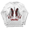 Jordan 12 “Red Taxi” DopeSkill Long Sleeve T-Shirt Breathe Graphic Streetwear - White