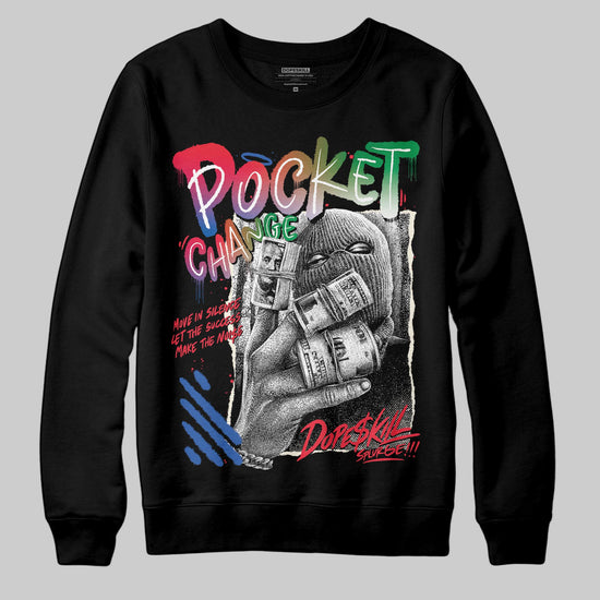 Jordan 11 Retro 285 Atlanta DopeSkill Sweatshirt Pocket Change Graphic Streetwear - Black