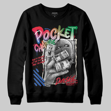 Jordan 11 Retro 285 Atlanta DopeSkill Sweatshirt Pocket Change Graphic Streetwear - Black