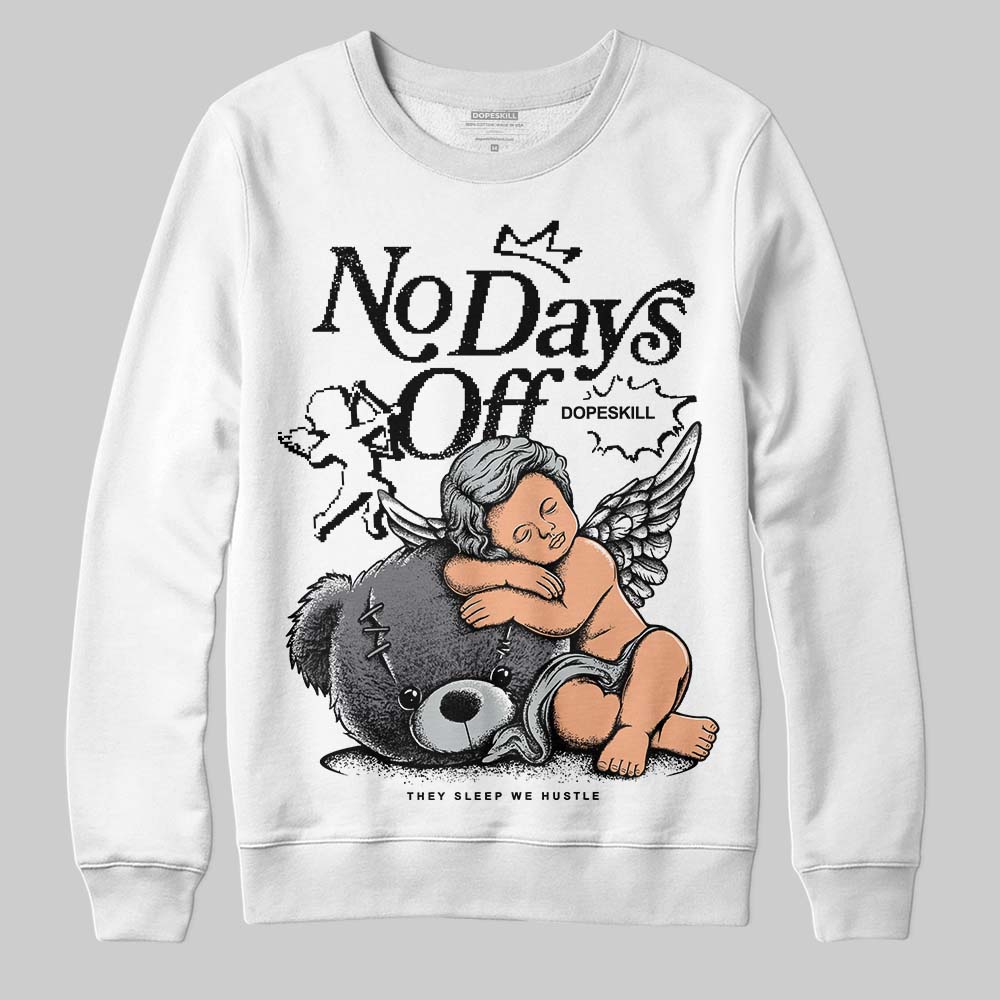 Jordan 4 “Fear” DopeSkill Sweatshirt New No Days Off Graphic Streetwear - WHite