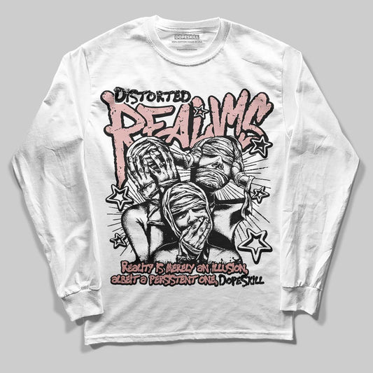 Jordan 40 “Dusty Rose” DopeSkill Long Sleeve T-Shirt Distorted Realms Graphic Streetwear - White