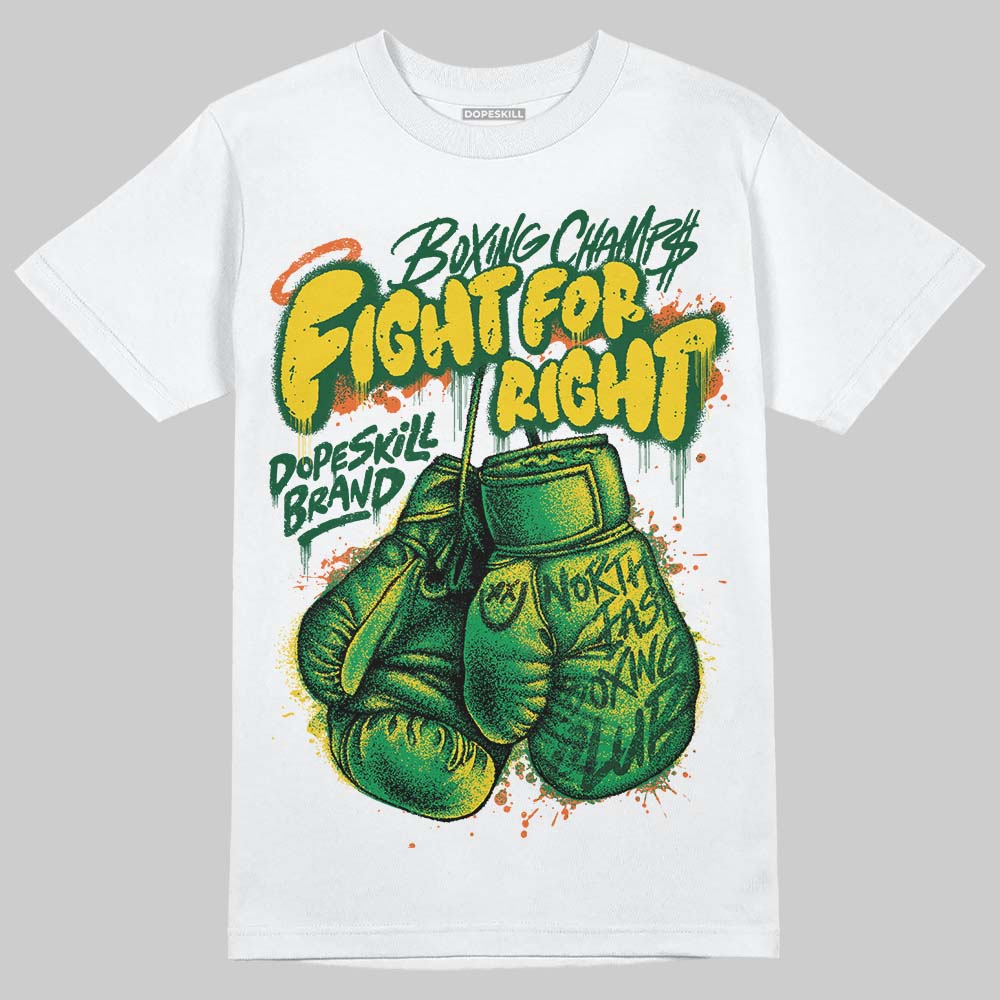 Green Sneakers DopeSkill T-Shirt Fight For Right Graphic Streetwear - White 