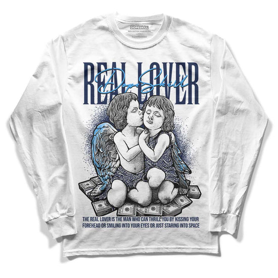 Jordan Spiz’ike Low “White/Obsidian” DopeSkill Long Sleeve T-Shirt Real Lover Graphic Streetwear - White