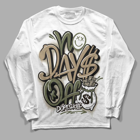 Air Max 90 Ballistic Neutral Olive DopeSkill Long Sleeve T-Shirt No Days Off Graphic Streetwear - White